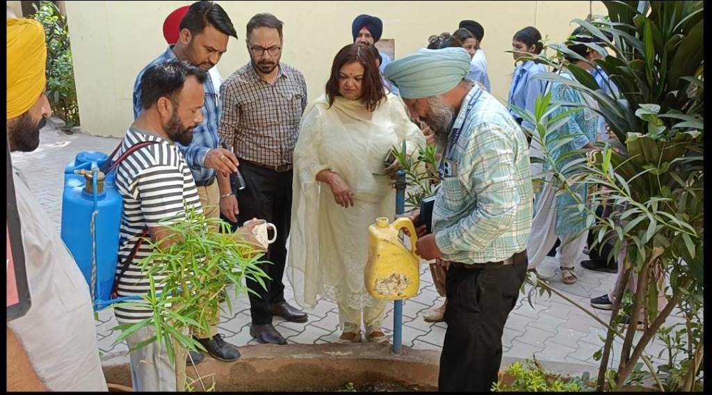 AntiDengue Campaign Civil Surgeon visits Government School of Sohana